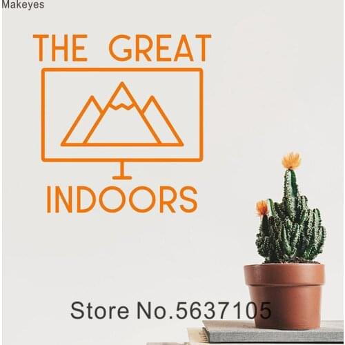 Makeyes Quote Wall Sticker The Great Indoors Wall Decals Home Rooms Wall Decor Mountain Art Wallpaper Murals Wall Decals Q149