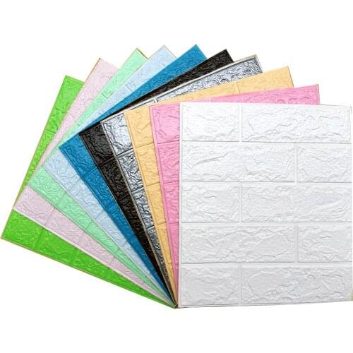 3D Brick Wall Stickers Self-Adhesive Wallpaper Decor Foam Waterproof Imitation Brick Wall Covering Wallpaper for Kid Living Room
