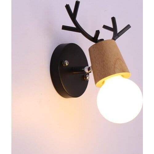 Northern Europe Milu Wall Lamp Originality Coffee Restaurant Cake Shop Cozy Florist Bedroom Bedside Lovely Ins Wall Lamp