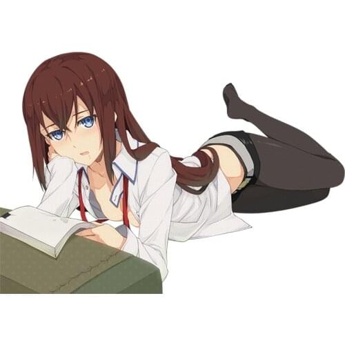 Car Styling Sticker Sexy Beauty Steins Gate Makise Kurisu Car Window Decorative Decal Waterproof Accessories