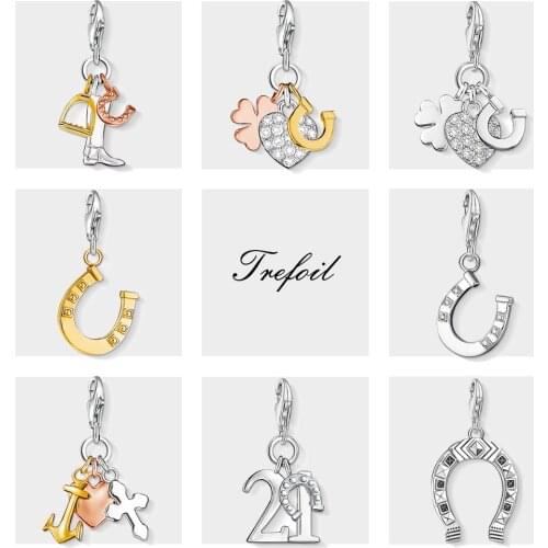 Horse shoe Boot Charms Pendant,Jewelry 925 Sterling Silver Trendy Lucky Gift For Men Women Fit Bracelet Necklace Bag 2018 New
