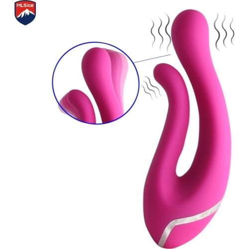 MLSice Sex Toys For Women Passion Finger Dual Vibration Clitoral Stimulators 10 Speeds Barbed G Spot Dildo Vibrator Waterproof