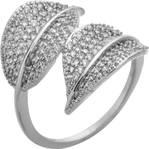 1PC Personality Party Wedding Brinde Leave Ring For Women Lovers Open Ring Jewelry Promis Fashion Party Rings