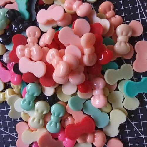 1pcs/lot new resin simulation colorful bow 23mm Scrapbook Embellishment DIY Phone Decoration