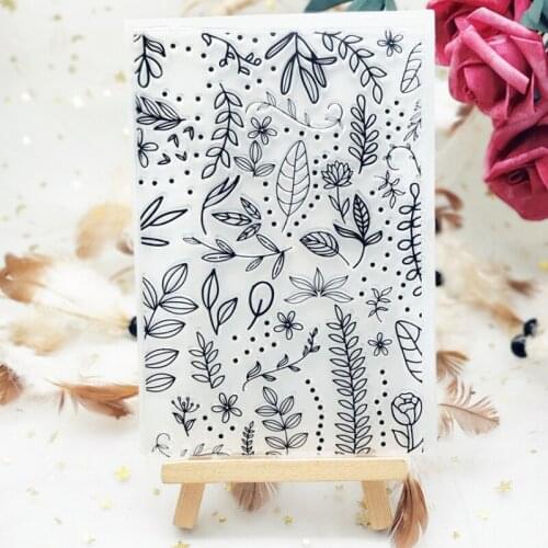 1pc Kawaii Flowers Grass Silicone Clear Seal Stamp DIY Scrapbooking Embossing Photo Album Decor Rubber Stamp Art Handmade Puzzle