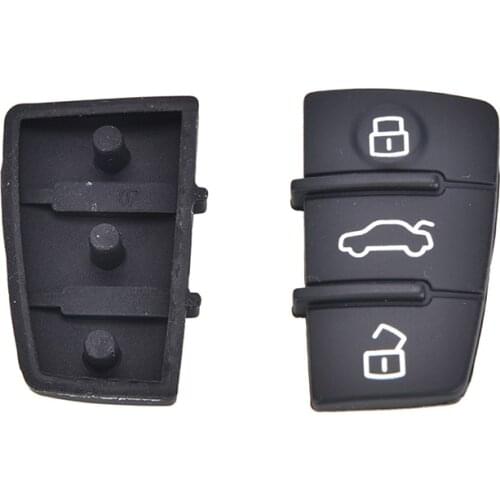 1pcs FOB remote key 3 button pad replacement rubber pad for Audi A3 A4 A6 TT Q7
