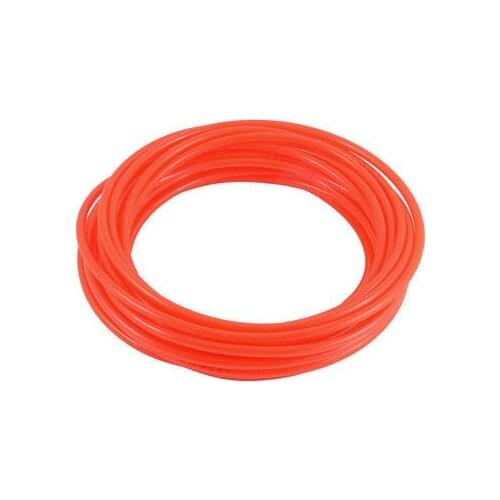 10M Length 6mm x 4mm Dia Polyurethane PU Air Tube Tubing Pipe Hose Orangered