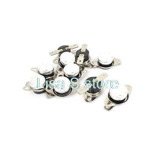 10PCS KSD301 95C-160C 100/105/110/130/145/155C NC Normal Closed Auto Reset 2Pin Terminals Temperature Control Switch AC 250V 10A