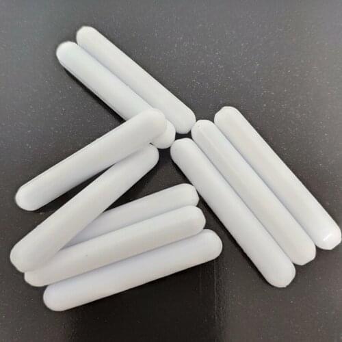 C8x55mm 3pcs PTFE Magnetic Stirrer Mixer Stir Bars PTFE Stirring Bars White Spin Bars Without Pivot Ring