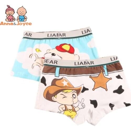 4 Pcs/Lot Cartoon Boxer Children Underpants Comfortable Boys Underwear Kids for 3-11Yrs JP-TNM0096