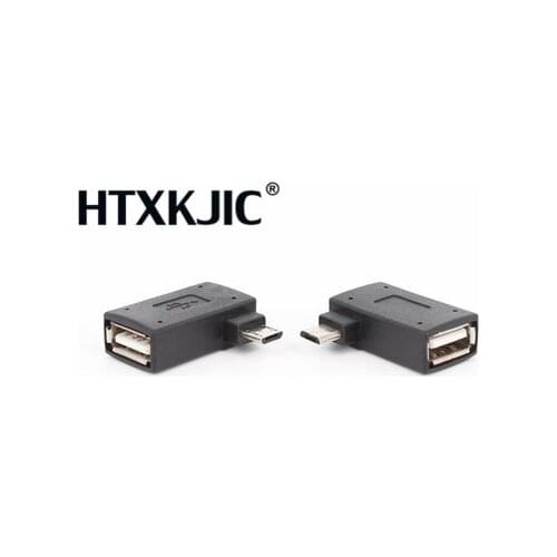 90 Degree Ultra Flat Left Right Angled Micro USB 2.0 OTG Host Adapter for Tablet MicroUSB OTG Connector Angled