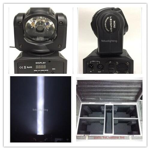 A- 8lights+2fly case 60W Beam with color wheel Moving Head Light Led Stage Lighting for DJ Church Wedding Party Live Concert