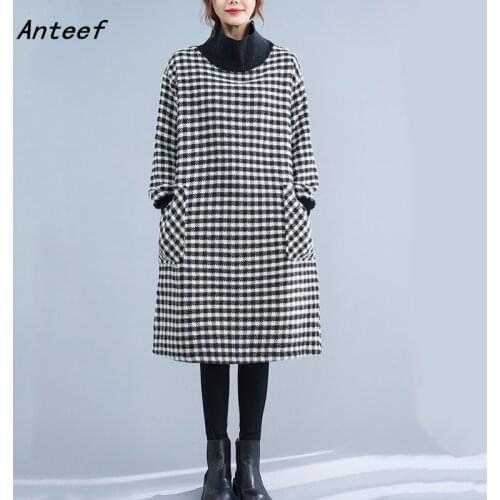 Модные платья в клетку Anteef China At AliExpress