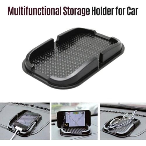 Car Phone Holder Silione Anti-skid Phone Stand Mat for Dashboard Multi-purpose Car Storage Holder Car Phone Stand
