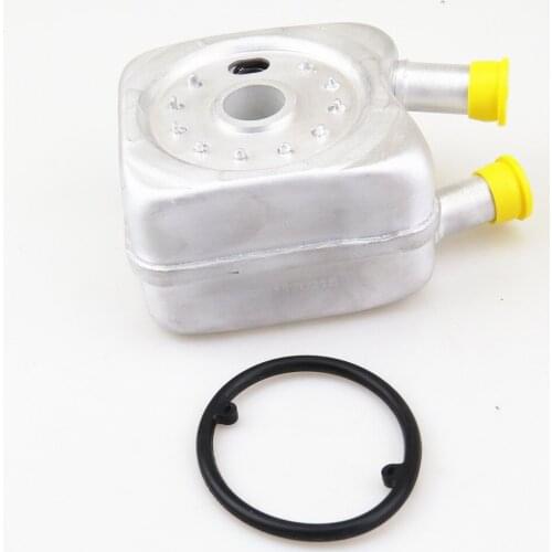 FHAWKEYEQ Car Engine Oil Cooler + Sealing Ring Rubber Gasket For VW Beetle Golf Jetta A4 TT 028 117 021 B 028117021B 038117070B