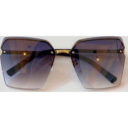 Brand Design Rimless Sunglasses Women 2020 Classic Oversized Mirror Square Sun Glasses UV400