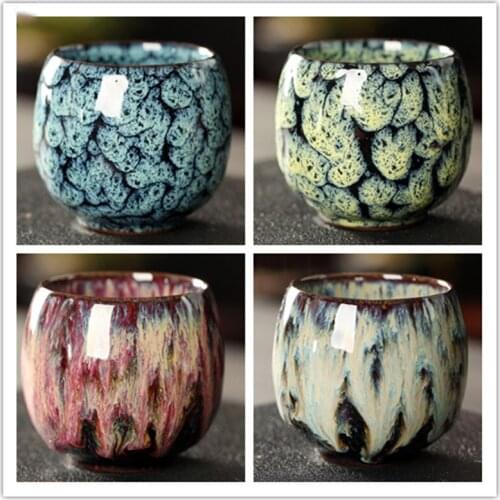 Retro Kiln change tea cup high temperature firing ceramic coffee mug porcelain teacup