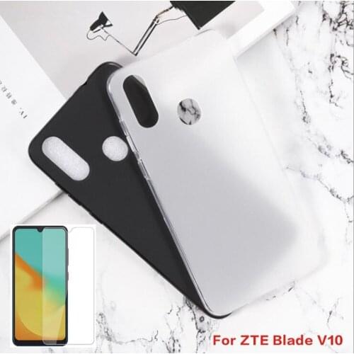 For ZTE Blade V10 Vita Case For ZTE Blade V10 Cover + Screen Protector Tempered Glass Protective Film FFor ZTE Blade V10