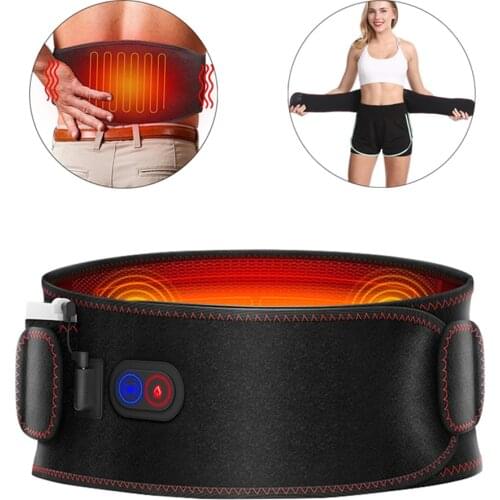 Electric Heating Waist Belt Wrap Relaxation Massage belt Waist Massager for Back Pain Relief Abdominal Muscle Slimming Body