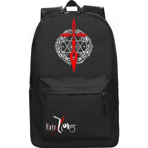Fate zero saber Cosplay Backpack Anime Nylon School Bag Unisex
