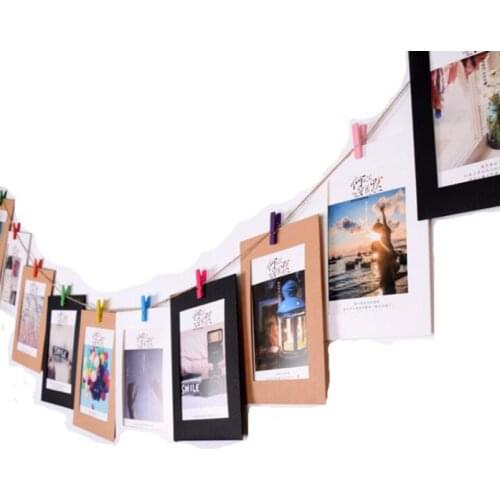 5/6inch Kraft Picture Frame Paper Photo Album DIY Wall Hanging Photo Frame for Outdoor Wedding Home Decoration Valentines Day