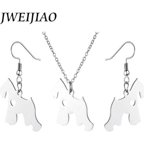 JWEIJIAO Handmade UK West Highland Terrier Dog Puppy Pet Lovers Animal Necklaces & Earrings Sets Gift for Women Men Girls SKU13