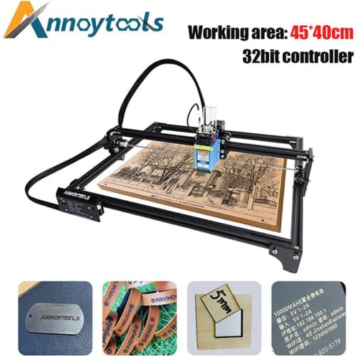 DIY Laser Engraving Cutting Machine 45*40CM With 32-Bit Motherboard Laser Printer CNC Router Laser Engraver 7w 15w 20w 40W