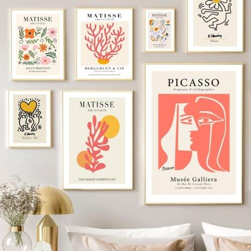 Matisse Plant Leaf Picasso Abstract Keith Wall Art Canvas Painting Nordic Posters And Prints Wall Pictures For Living Room Decor