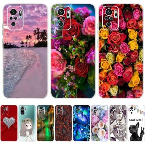 Mobile Phone Case For Xiaomi Redmi Note 10s Case 6.43" 2021 Fashion Soft TPU Silicone Bumper Coque For Redmi Note 10s note10s