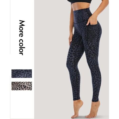 New yoga wear womens tight-fitting high-waist hip-lifting sports fitness pants nude printed yoga pants for women gym clothing