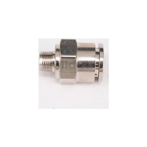 Pneumatic Nickel Brass Push In Connector Union Quick Release Air Fitting Plumbing 1/8" BSP Male to Fit Tube O/D 12mm