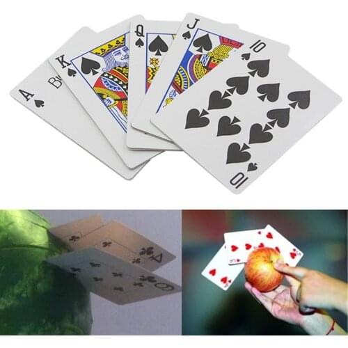 Drop Ship. 5pcs Metal Playing Card, Flying Card, Dart Magic Toy Tricks Props