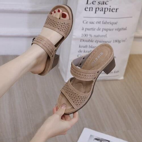 New Women Summer Casual Slip on Platform Flip Flops Sandals Party Peep Toe Sandals Walking Female Beach Shoes Ladies Wedge Sand