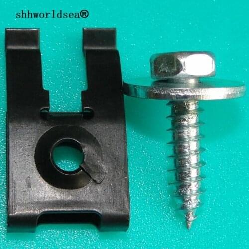 Shhworldsea auto metal hexagon tapping screw u type iron clip
