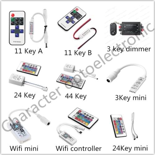 LED Strip Light Mini 3/24/44 Key IR Remote Wireless Controller Wifi LED RGB Controler DC12V MIni Wif 3 key For 3528 5050 RGB