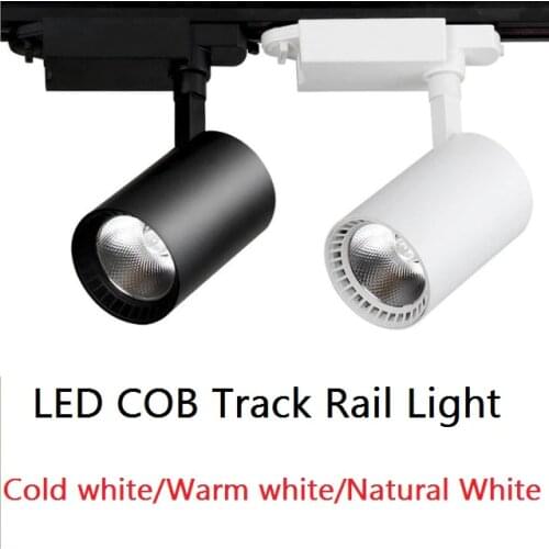 LED COB Track Rail Light AC220V 12W 20W 30W Clothing Shop Windows Showrooms Exhibition Spotlight COB LED Ceiling Light