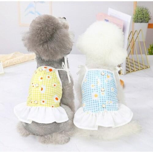Pet Dog Vest Summer Breathable Dog Princess Dress Pet Clothes French Bulldog Chihuahua Costumes Small Medium Dog Clothing