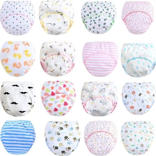 30pcs/lot Cotton Baby Training Pants Baby Diapers Children Underwear/Reusable Diaper Nappies Suit 6-15kg
