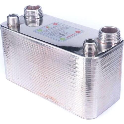 32 Plates Heat Exchanger Beer Wort Chiller Cooler 304 Stainless Steel For Home Brewing Beer 1.6Mpa
