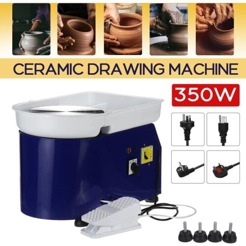 350W 220V 25CM Electric Pottery Wheel Ceramic Machine Tools DIY Students Pottery Wheel for Ceramic Work Ceramics Clay