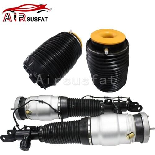 4pcs Front Air Damper Suspension Shock Strut + Rear Air Spring Bag For Hyundai Equus Genesis 54605-3N505 54606-3N505 55350-3M501