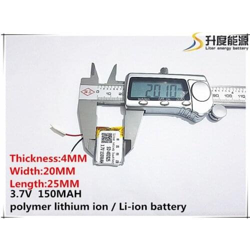 402025 3.7V 150mAh 402025 Lithium Polymer Li-Po li ion Battery cells For Mp3 MP4 MP5 GPS mobile bluetooth