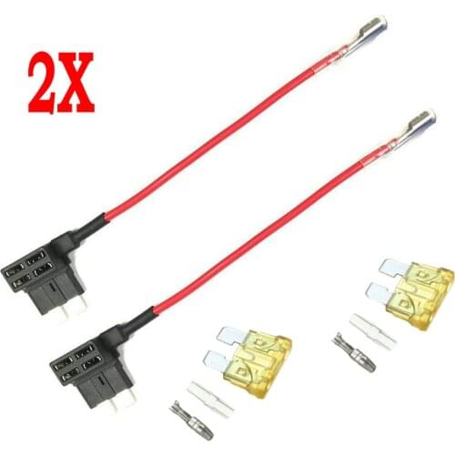12V Medium Size Car Fuse Holder Add-a-circuit TAP Adapter with 20A Standard ATM Blade Fuse Box Take Electrical Appliances