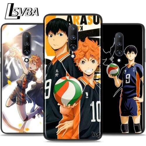 Black Silicone Case Haikyuu Hinata For OnePlus 5 5T 6 6T 7 7T 8 8Pro Super Bright Glossy Phone Case Cover