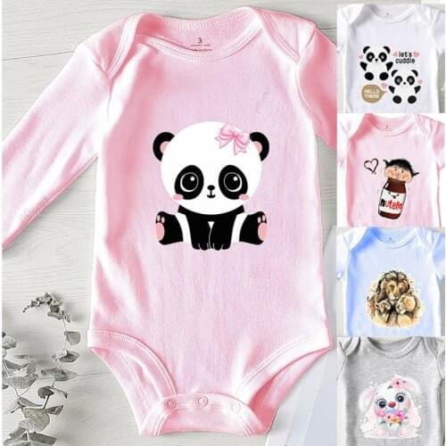 Panda Clothing Baby Clothes Newborn Jumpsuit Clothing for Toddler Bodysuit Summer Kid O Neck Short Sleeve 0-24M