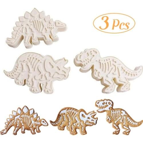 Dinosaur Cookie Cutters DIY Cookie Mould Fondant Cutters 3D Biscuit Mould Cake Baking Decorating Tools