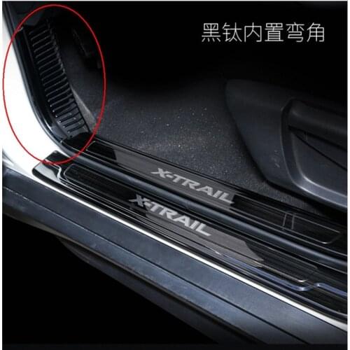 Door Plate Door Sill Pedal Welcome Shock-proof Rear Shock For Nissan Rogue X-trail 2017 Car Styling Acessories