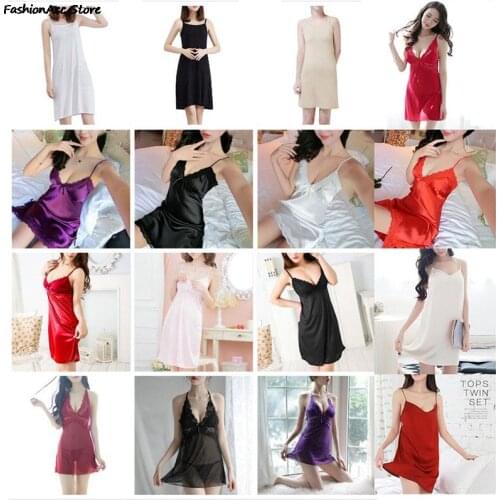 Женские атласные ночные сорочки HFSHy China At AliExpress