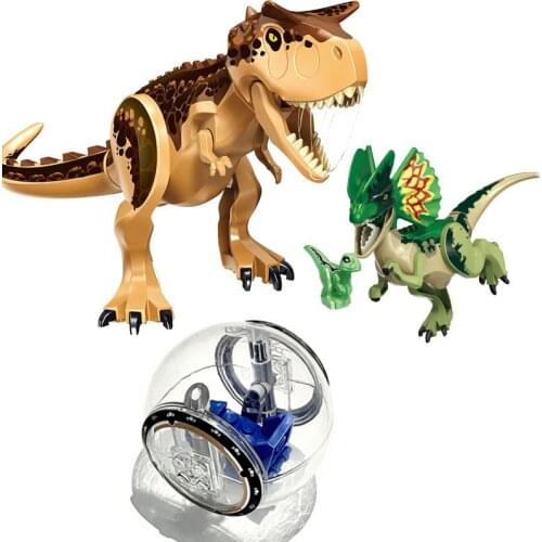 Jurassic World Dinosaur Building Blocks Toy Figure Gyrosphere Escape Indoraptor Velociraptor T-Rex Dino Brick Toy For Boys