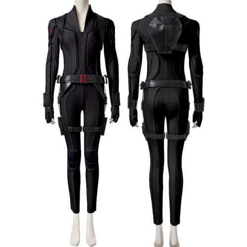 Halloween Widow Natasha Romanoff Cosplay Costume Adult Women Black Outfit Party Full Props Suit